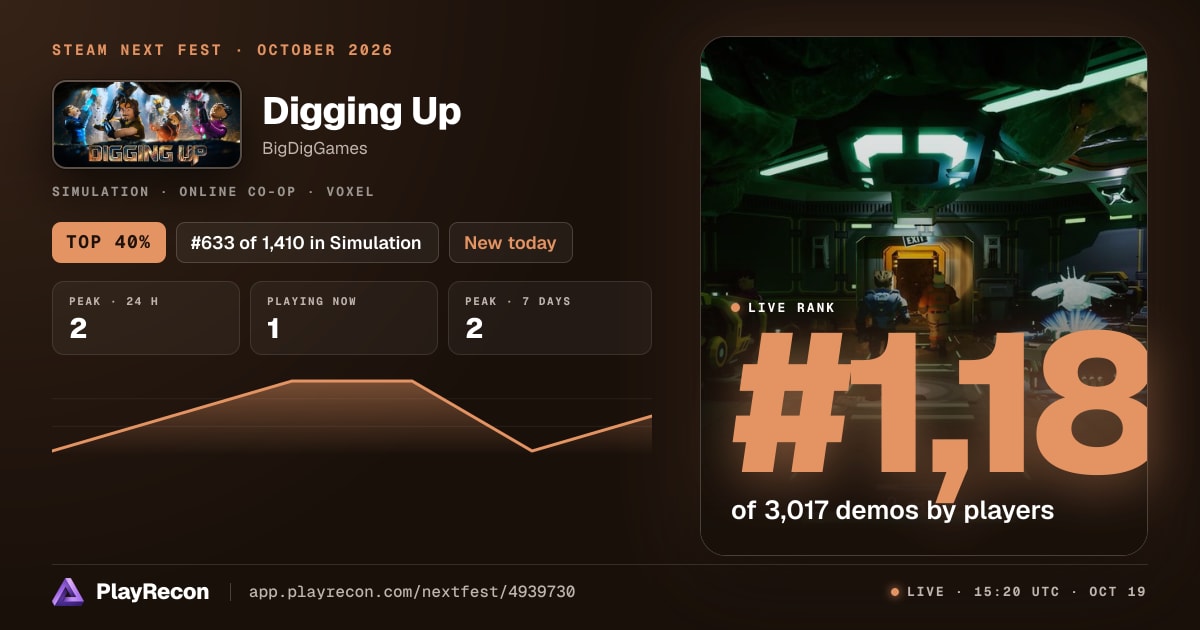 Digging Up au Steam Next Fest