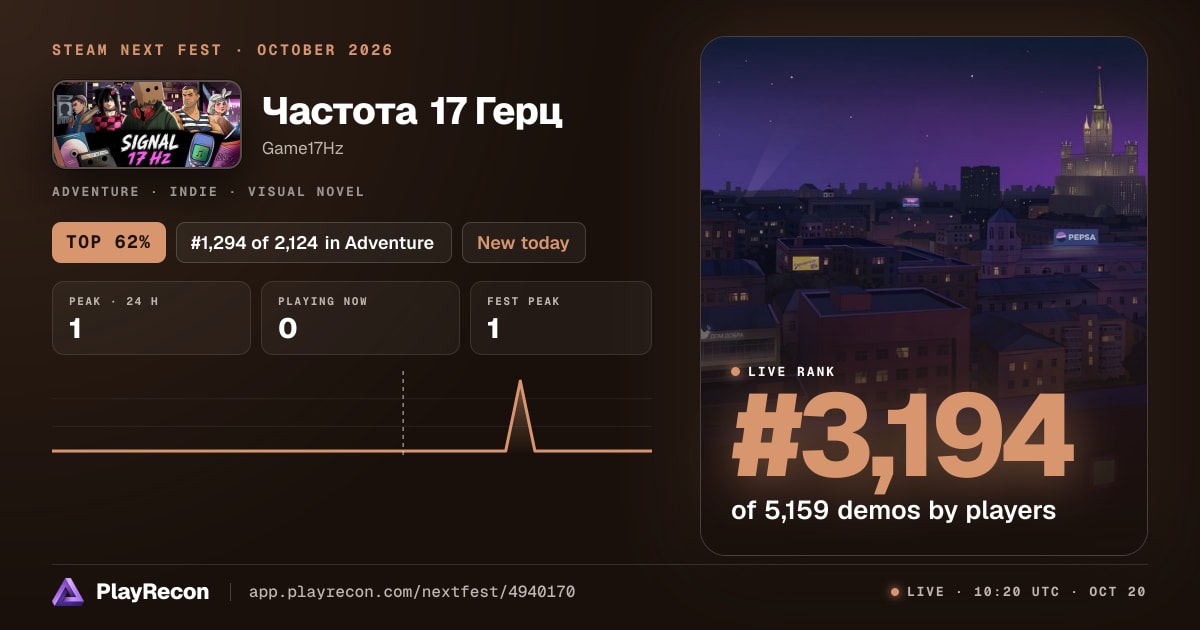 Частота 17 Герц на Steam Next Fest