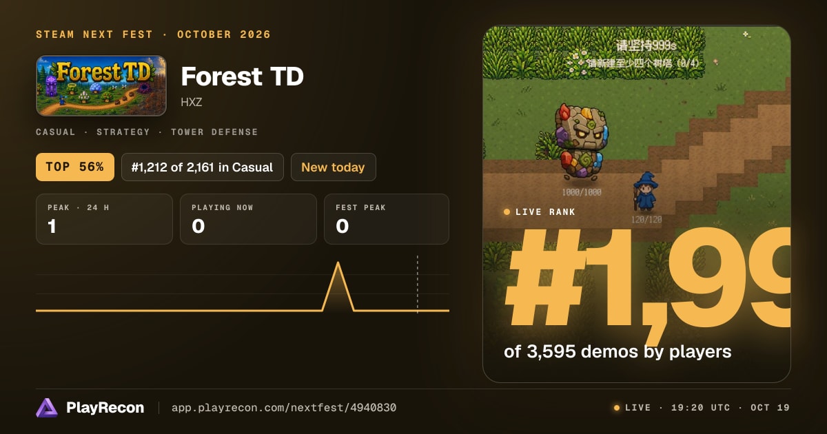 Forest TD allo Steam Next Fest