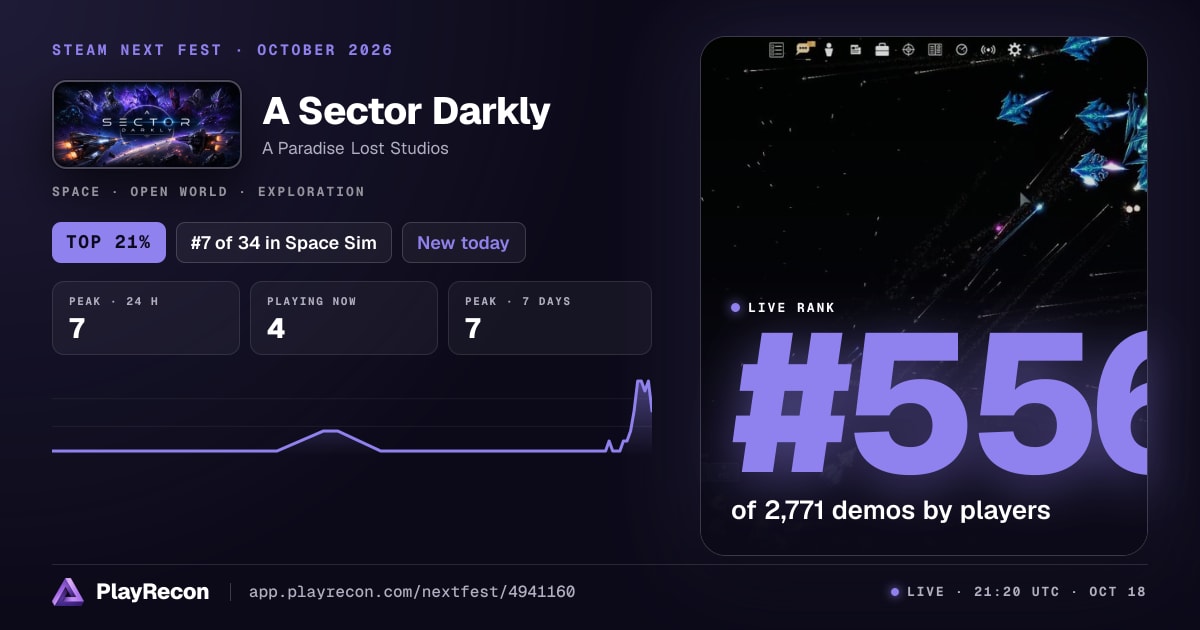 A Sector Darkly allo Steam Next Fest