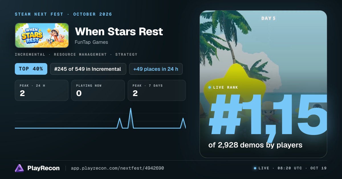 When Stars Rest на Steam Next Fest