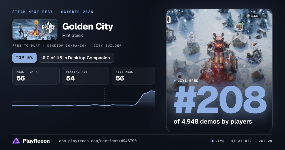 Golden City in Steam Next Fest