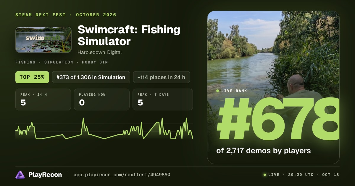 Swimcraft: Fishing Simulator in Steam Next Fest