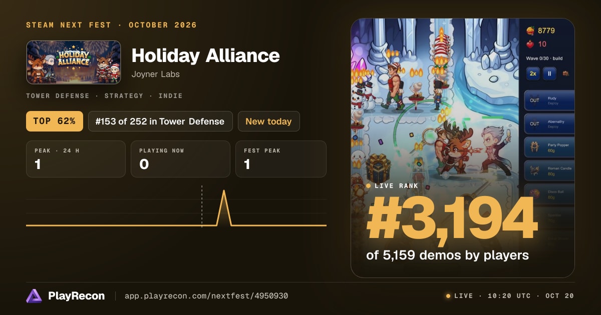 Holiday Alliance на Steam Next Fest