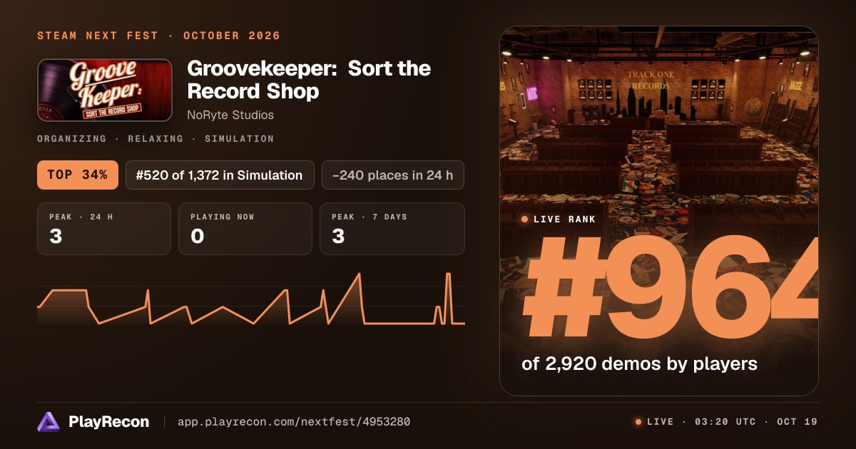 Groovekeeper: Sort the Record Shop in Steam Next Fest