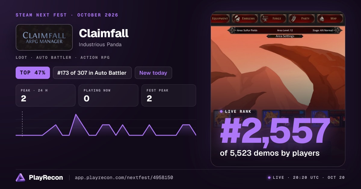 Claimfall in Steam Next Fest
