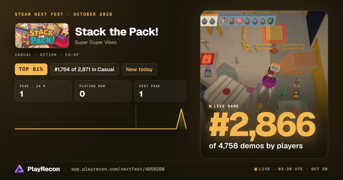 Stack the Pack! in Steam Next Fest
