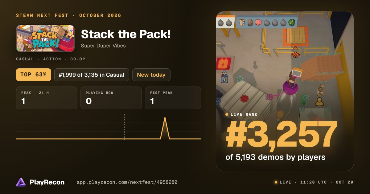 Stack the Pack! en el Steam Next Fest