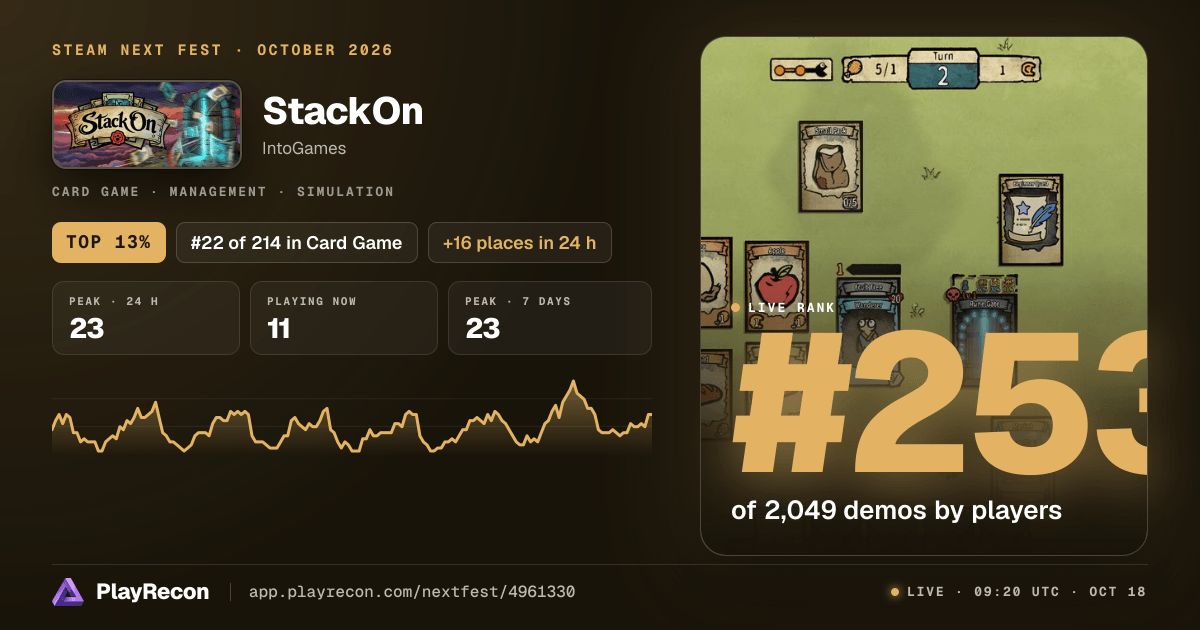 StackOn in Steam Next Fest