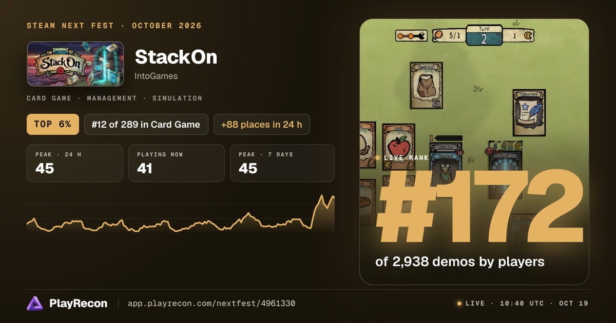 StackOn au Steam Next Fest