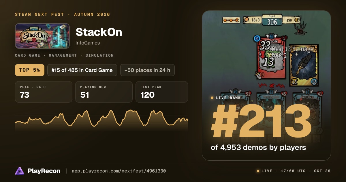StackOn allo Steam Next Fest
