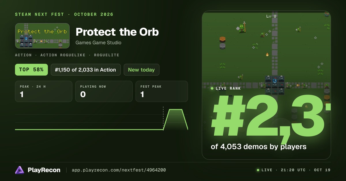 Protect the Orb allo Steam Next Fest