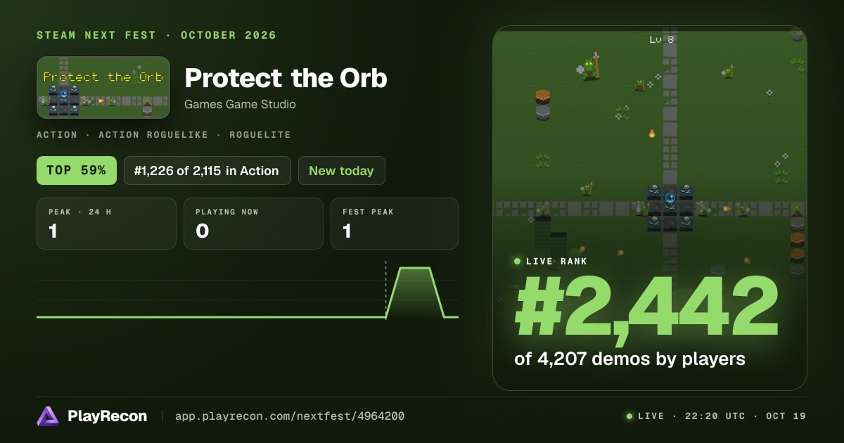 Protect the Orb на Steam Next Fest