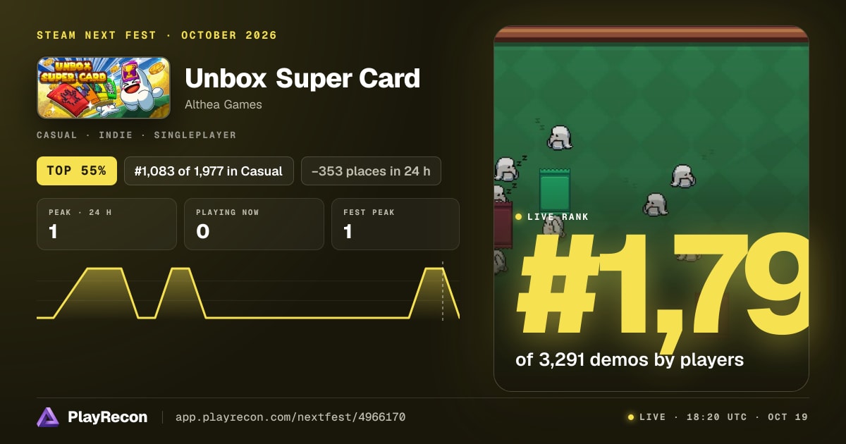 Unbox Super Card allo Steam Next Fest