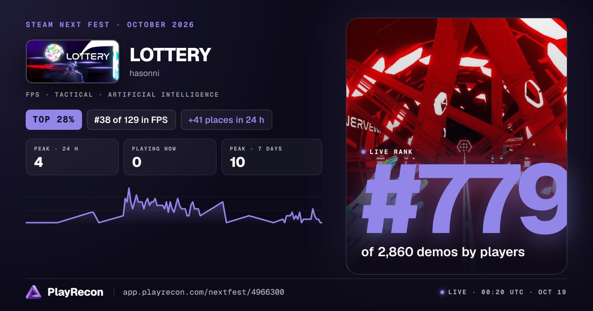 LOTTERY en el Steam Next Fest