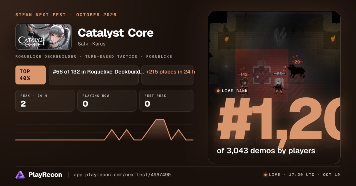 Catalyst Core im Steam Next Fest