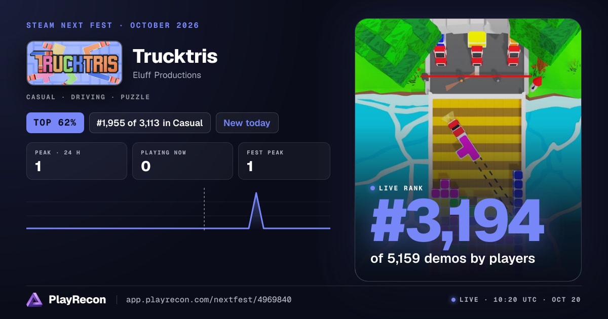 Trucktris на Steam Next Fest