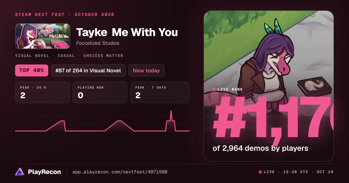 Tayke Me With You im Steam Next Fest