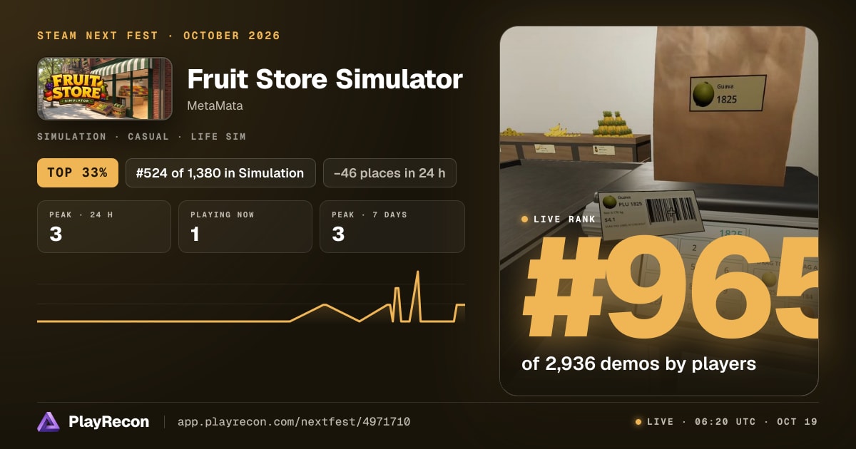 Fruit Store Simulator in Steam Next Fest