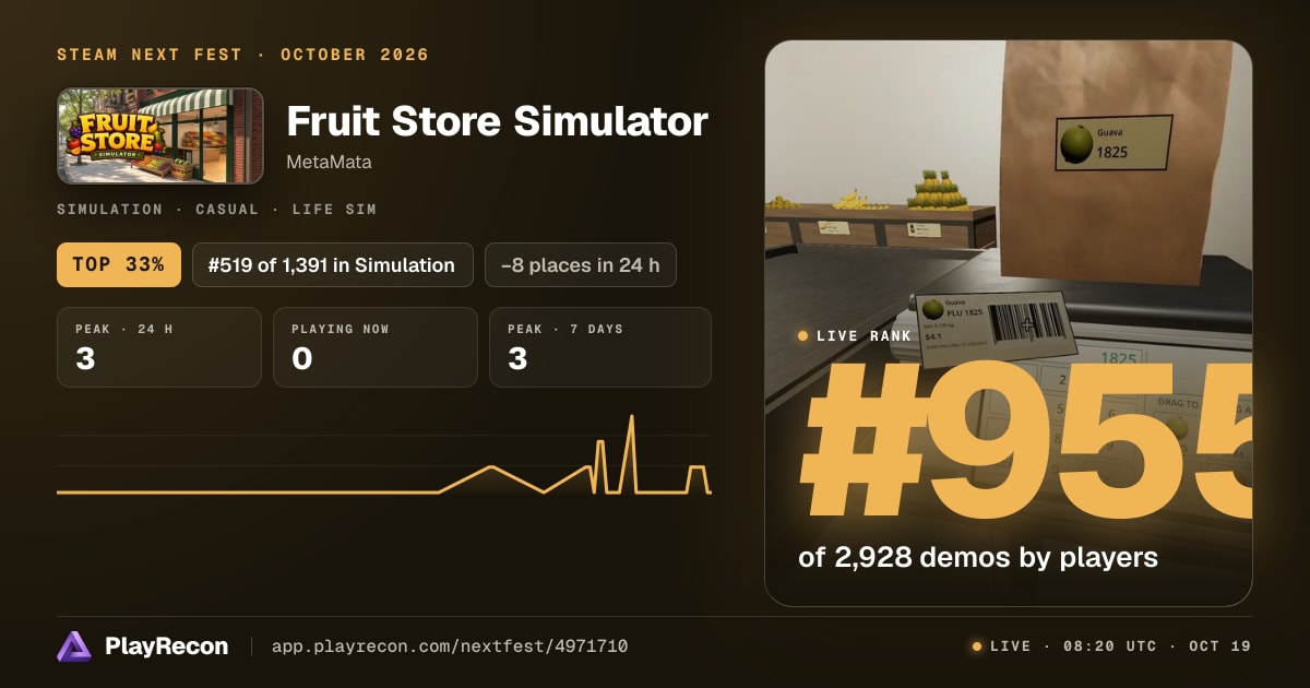 Fruit Store Simulator allo Steam Next Fest