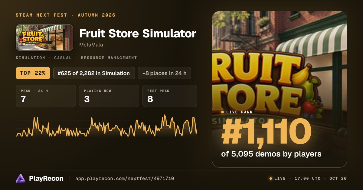 Fruit Store Simulator in Steam Next Fest