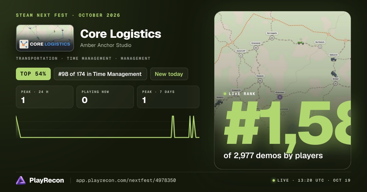 Core Logistics allo Steam Next Fest