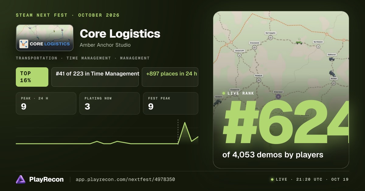 Core Logistics in Steam Next Fest