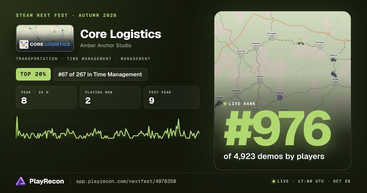Core Logistics на Steam Next Fest