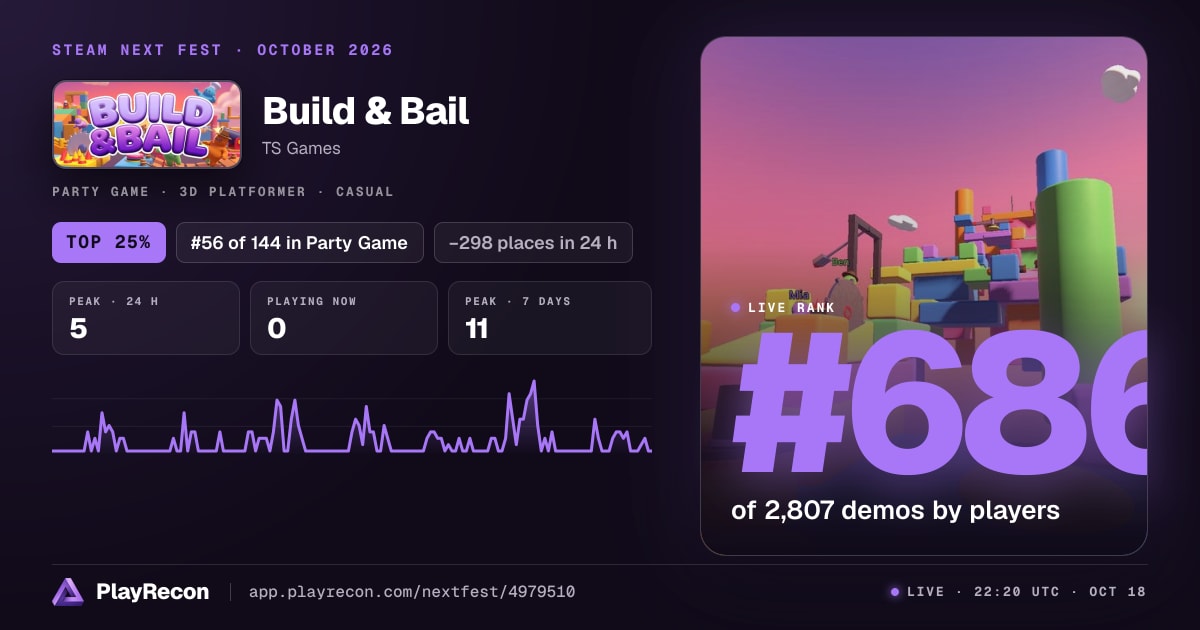 Build & Bail in Steam Next Fest