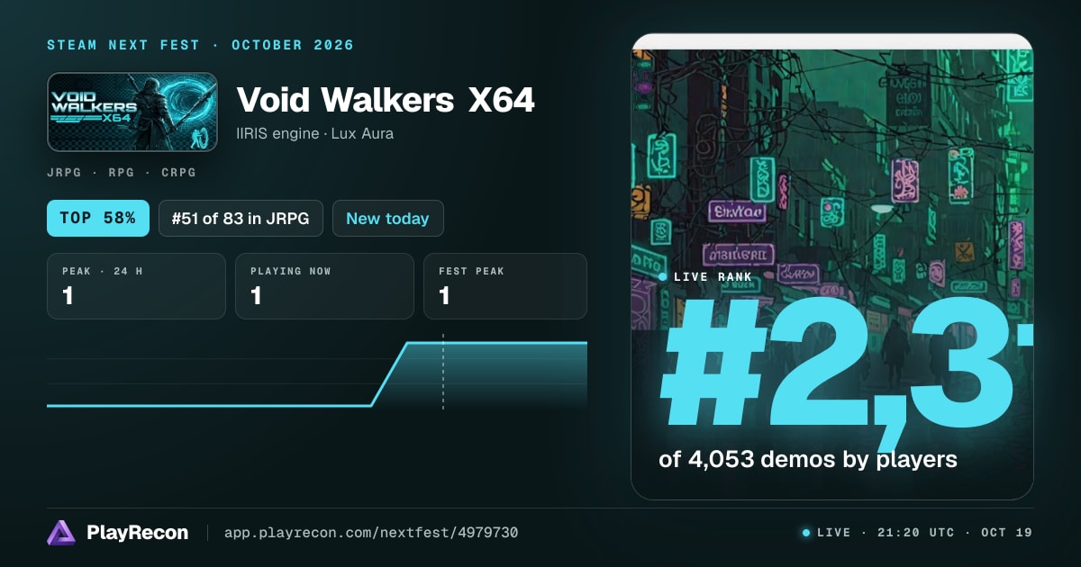 Void Walkers X64 allo Steam Next Fest