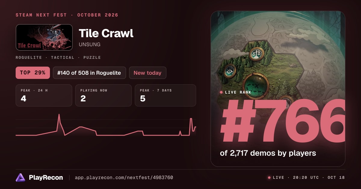 Tile Crawl in Steam Next Fest