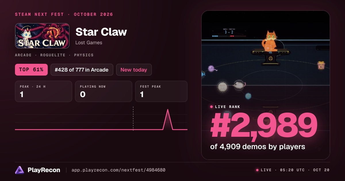 Star Claw im Steam Next Fest