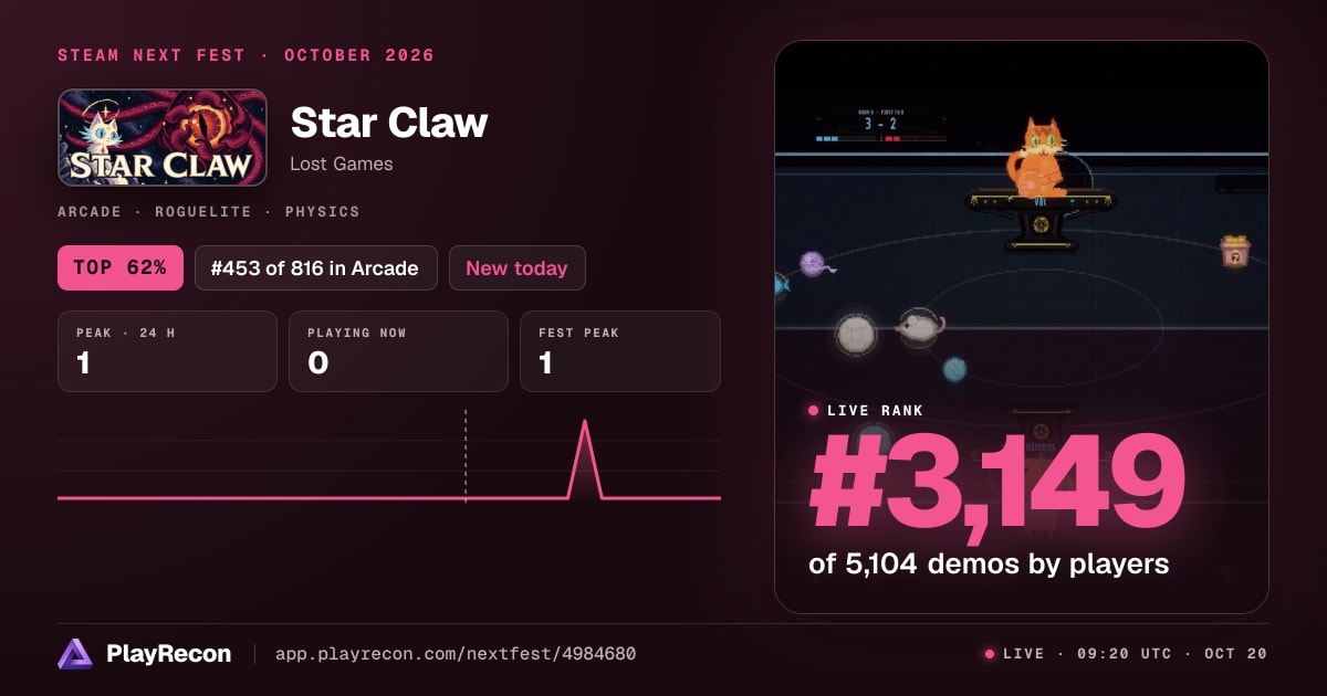 Star Claw на Steam Next Fest