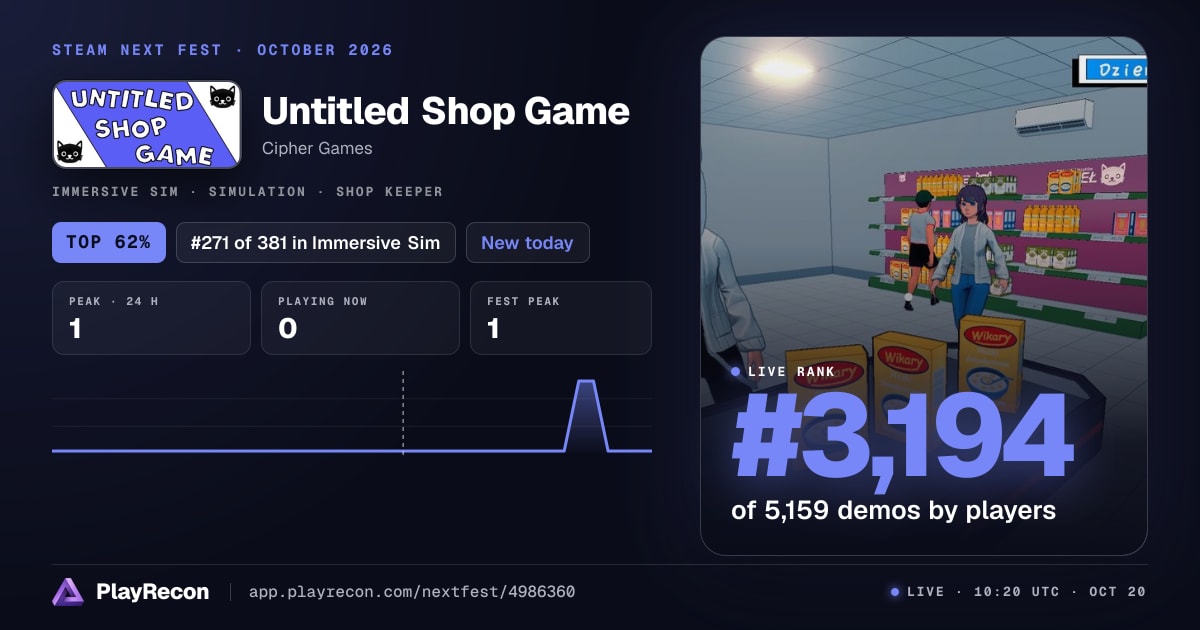 Untitled Shop Game in Steam Next Fest