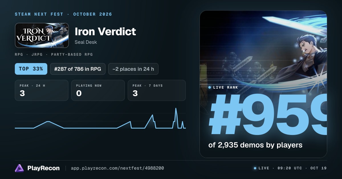 Iron Verdict en el Steam Next Fest