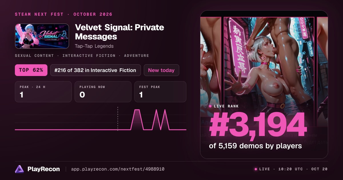 Velvet Signal: Private Messages im Steam Next Fest
