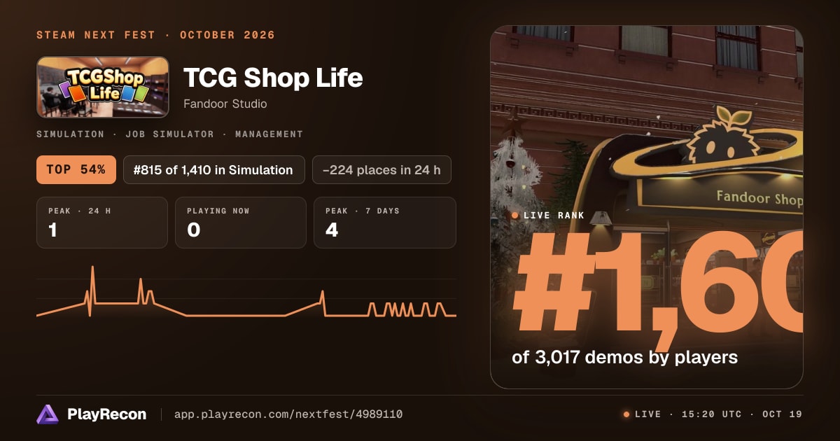 TCG Shop Life allo Steam Next Fest