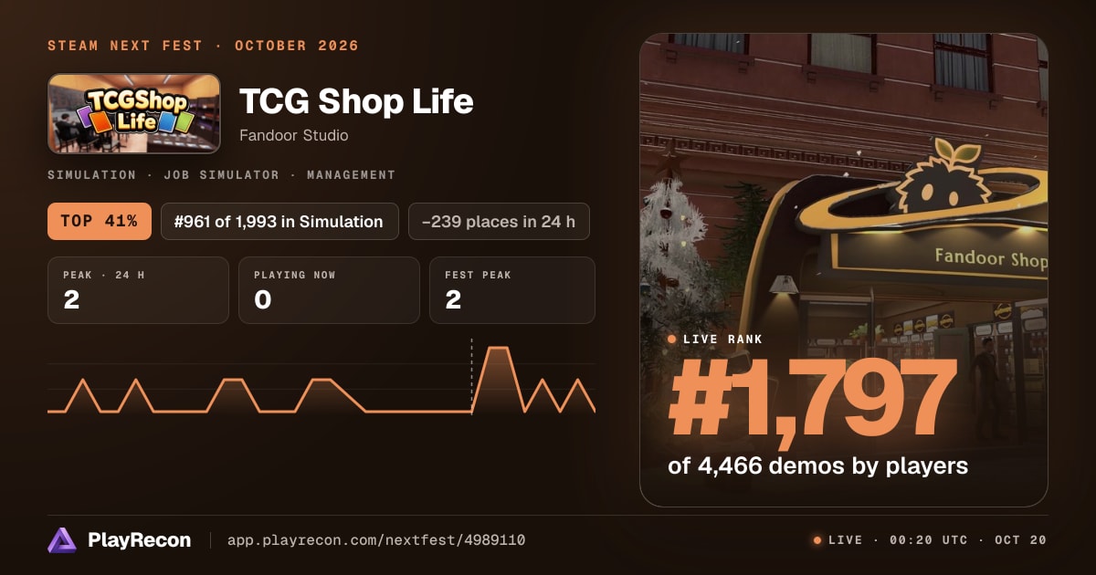 TCG Shop Life en el Steam Next Fest