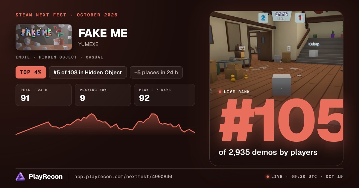 FAKE ME in Steam Next Fest
