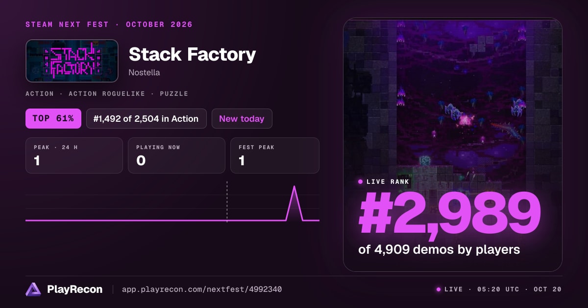 Stack Factory in Steam Next Fest