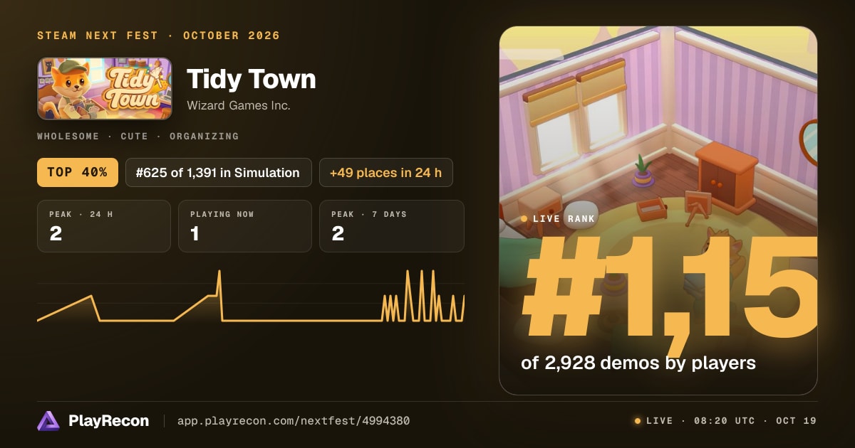 Tidy Town in Steam Next Fest