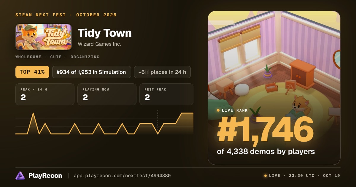 Tidy Town allo Steam Next Fest