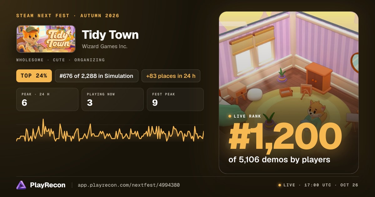Tidy Town in Steam Next Fest