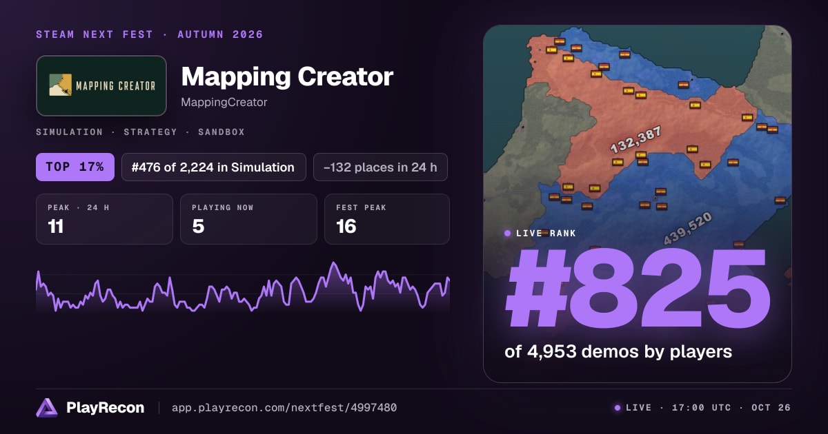 Mapping Creator in Steam Next Fest