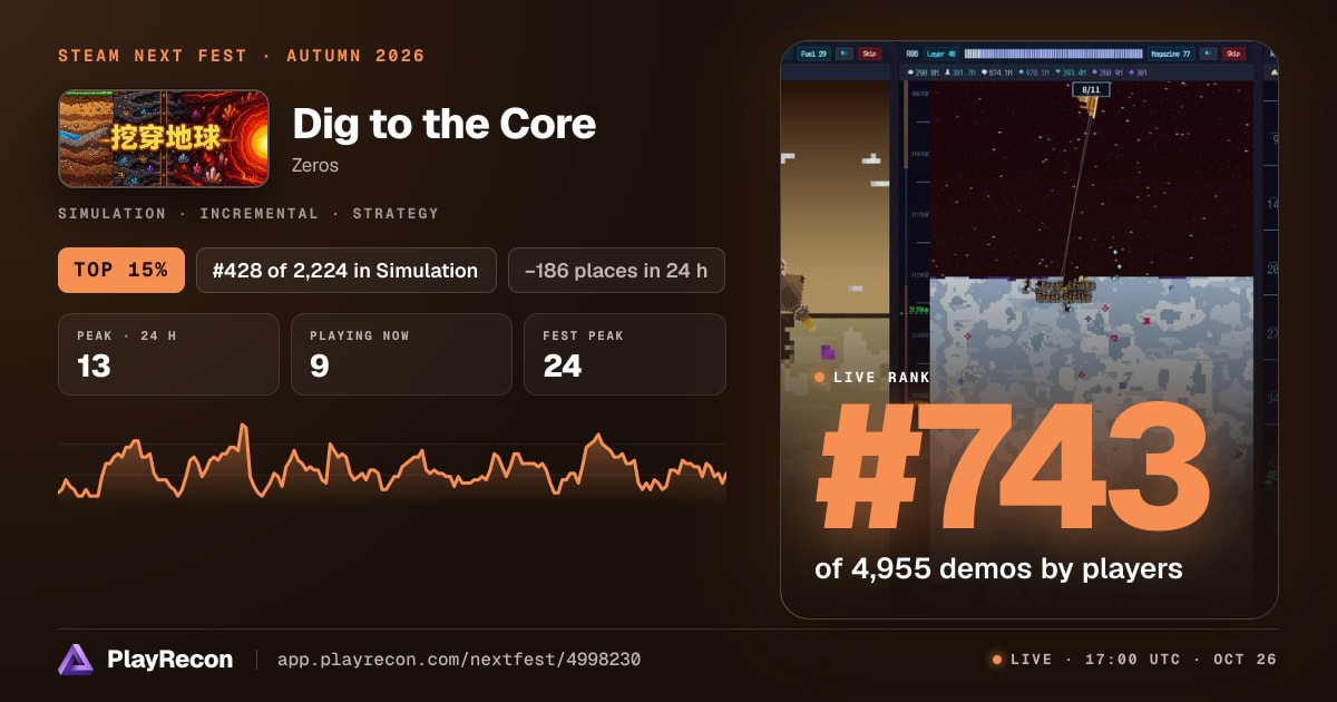 Dig to the Core in Steam Next Fest