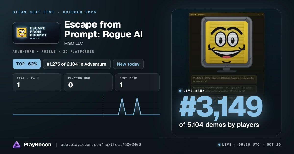 Escape from Prompt: Rogue AI au Steam Next Fest