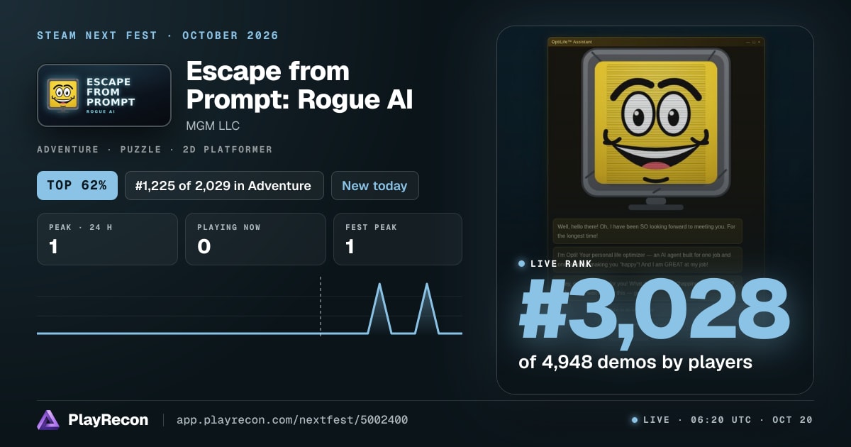 Escape from Prompt: Rogue AI im Steam Next Fest