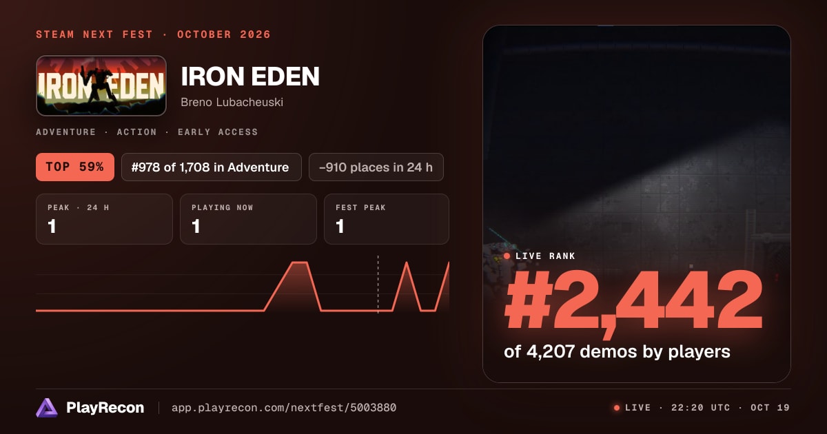 IRON EDEN im Steam Next Fest
