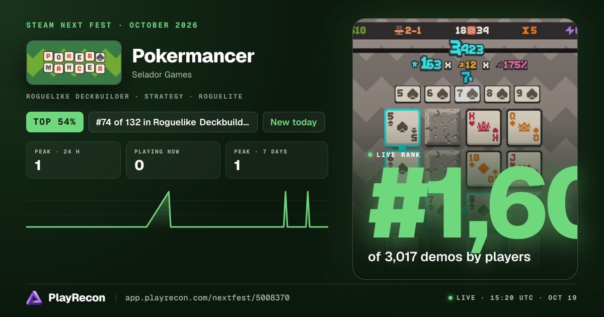Pokermancer на Steam Next Fest