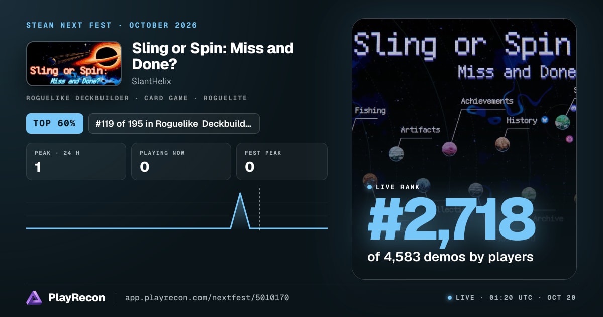 Sling or Spin: Miss and Done? en el Steam Next Fest